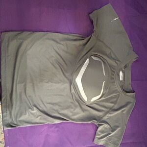 Youth Evoshield Gray Active Tee with Reflective Detail/ Chest Padding